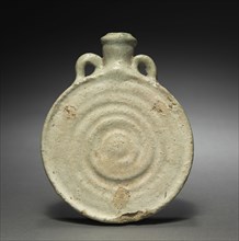 Pilgrim Flask, 1-200. Parthian, 1st-2nd Century. Terracotta; overall: 17.6 cm (6 15/16 in.).