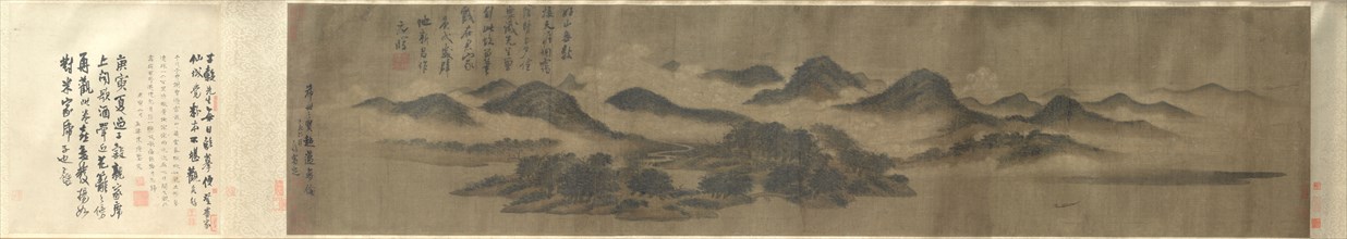 Cloudy Mountains, 1130. Mi Youren (Chinese, 1072-1151). Handscroll, ink and color on silk; image: