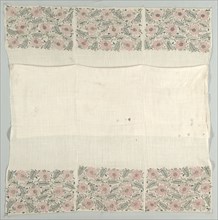 Embroidered Bed Spread, 18th century. Turkey, 18th century. Embroidery: silk on linen tabby ground;
