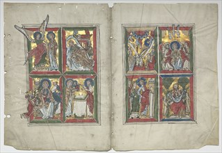 Bifolia with Scenes from the Life of Christ, 1230-1240. Germany, Lower Saxony (Diocese of