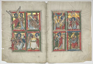 Bifolia with Scenes from the Life of Christ, 1230-1240. Germany, Lower Saxony (Diocese of