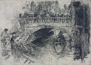 Venetian Bridge, 1884. Frank Duveneck (American, 1848-1919). Etching