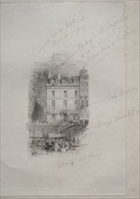 Napoleon's Logement, Quai Conti, 1836. John Horsburgh (British, 1791-1869), after Joseph Mallord