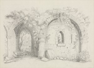 Ruins, about 1840. Mary Altha Nims (American, 1817-1907). Pencil;