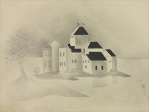 Chillon Castle. Mary Altha Nims (American, 1817-1907). Pencil;