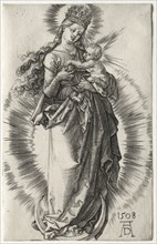 The Virgin with a Starry Crown, 1508. Albrecht Dürer (German, 1471-1528). Engraving