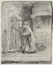 The Blindness of Tobit:  The Larger Plate, 1651. Rembrandt van Rijn (Dutch, 1606-1669). Etching