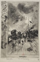 A Pier in England, 1879. Félix Hilaire Buhot (French, 1847-1898). Drypoint, roulette and aquatint;
