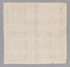 White Linen Textile, c. 1800. America, Connecticut, early 19th Century. Linen; average: 28.3 x 28.6