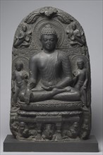 Buddha Calling on Earth to Witness, 800s. Northeastern India, Bihar, Tetravan, Pala Period