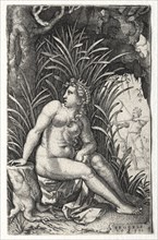 Procris, 1539. Georg Pencz (German, c. 1500-1550). Engraving