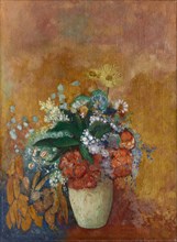 Vase of Flowers, c. 1905. Odilon Redon (French, 1840-1916). Oil on fabric; framed: 90.8 x 62.2 x 10