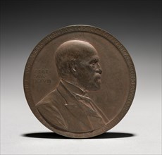 Medal: Abram Stevens Hewitt (obverse), 1875-1925. Louis-Oscar Roty (French, 1846-1911). Bronze;