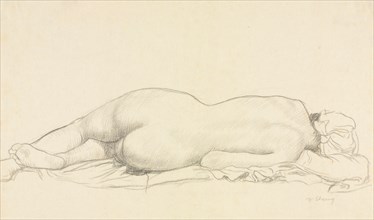 Reclining Nude. William Strang (British, 1859-1921). Graphite; sheet: 28.1 x 40 cm (11 1/16 x 15