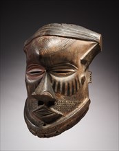 Helmet Mask, mid-late 1800s. Central Africa, Democratic Republic of the Congo, Kuba, mid-late 19th