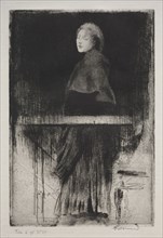 Woman with a Cape, 1889. Albert Besnard (French, 1849-1934). Etching, drypoint and roulette; sheet: