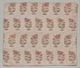 Fragment, 1700s. Iran, 18th century. Brocade; silk and metal; overall: 28 x 32.1 cm (11 x 12 5/8 in