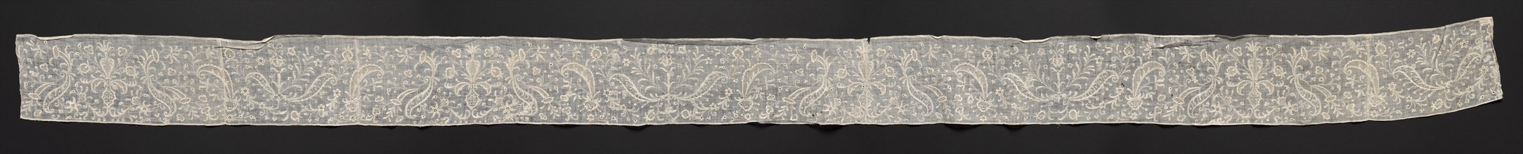 Band, 1700s. France ?, 18th century. Embroidery: linen; overall: 208.3 x 12.7 cm (82 x 5 in.)