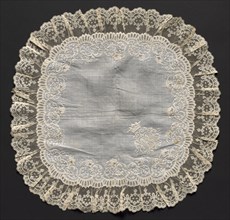 Embroidered Handkerchief, 18th century. Switzerland, 18th century. Embroidery: linen; average: 45.7