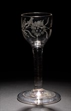 Wine Glass, 1750-1799. England, 18th century. Glass; diameter: 4.8 cm (1 7/8 in.); overall: 13.7 x