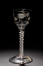 Wine Glass, 1750-1799. England, 18th century. Glass; diameter: 4.8 cm (1 7/8 in.); overall: 14 x 6