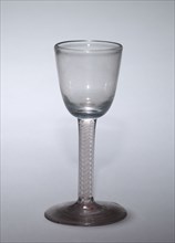 Wine Glass, 1750-1799. England, 18th century. Glass; diameter: 5.1 cm (2 in.); overall: 15 x 6.9 cm