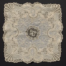 Embroidered Handkerchief, 18th century. Switzerland, 18th century. Embroidery: linen; average: 33.3