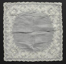 Embroidered Handkerchief, 19th century. Switzerland, 19th century. Embroidery: linen; average: 31.8