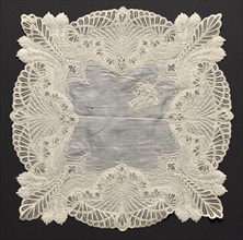 Embroidered Handkerchief, late 19th century. Switzerland, late 19th century. Embroidery: linen;