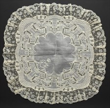 Embroidered Handkerchief, 18th century. Switzerland, 18th century. Embroidery: linen; average: 45.7