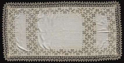 Needlepoint (Cutwork) and Bobbin Lace Cloth, 16th century. Italy, 16th century. Lace, needlepoint