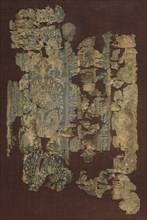Silk fragment, 1100s. Egypt or Iran, Ayyubid period, 1100s. Lampas: silk
