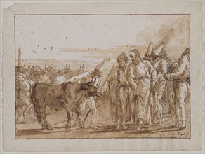 The Cattle Vendor, 1790s. Giovanni Domenico Tiepolo (Italian, 1727-1804). Pen and brown ink and