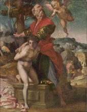 The Sacrifice of Isaac, c. 1527. Andrea del Sarto (Italian, 1486-1530). Oil on wood; framed: 208 x