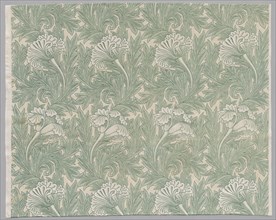 Tulip, 1875. William Morris (British, 1834-1896). Roller printed cotton; overall: 76.1 x 95.3 cm