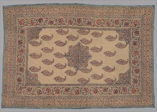 Prayer Mat, early 1800s. India, early 19th century. Block printed and painted quilted cotton;