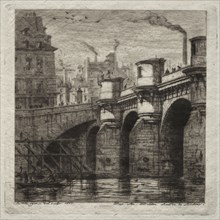 Etchings of Paris:  The New Bridge, 1853. Charles Meryon (French, 1821-1868). Etching