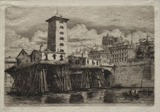 Etchings of Paris:  The Notre Dame Pump, 1852. Charles Meryon (French, 1821-1868). Etching
