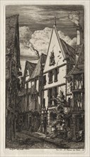 Etchings of Paris:  à Bourges, 1853. Charles Meryon (French, 1821-1868). Etching