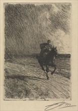 Storm, 1891. Anders Zorn (Swedish, 1860-1920). Etching