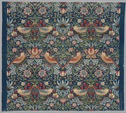 Strawberry Thief, c 1936. William Morris (British, 1834-1896). Plain weave cotton, discharge
