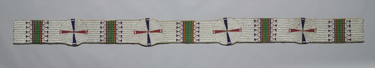 Blanket Strip, c. 1900. America, Native North American, Plains, Tsitsistas (Cheyenne) people,