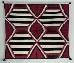Fourth-Phase Chief Blanket Style Rug, c. 1900. America, Native North American, Southwest, Navajo,