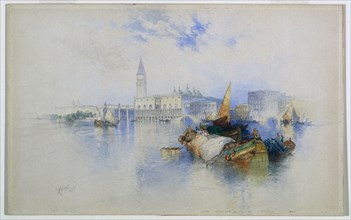 Basin of San Marco, 1897. Thomas Moran (American, 1837-1926). Watercolor over graphite; sheet: 30.3