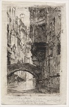 Ponte del Pistor. Otto H. Bacher (American, 1856-1909). Etching