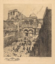 Church of the Holy Sepulchre, Jerusalem. Otto H. Bacher (American, 1856-1909). Etching