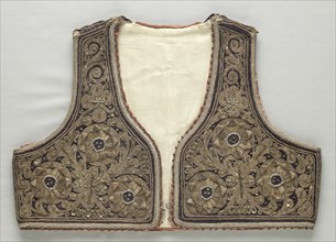 Vest, late 19th century. Dalmatia, Late 19th century. Velvet, gold braid, sequins; overall: 30 x 42