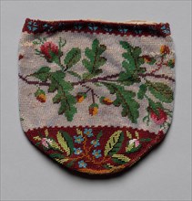Beaded Bag, 19th century. America, 19th century. Glass beads, cotton? lining; average: 14 x 14 cm