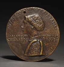 Portrait Medal of Domenico Novello Malatesta (obverse), c. 1445. Pisanello (Italian, Ferrara, c.
