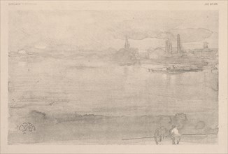 Early Morning:  The Thames at Battersea, 1878. James McNeill Whistler (American, 1834-1903).